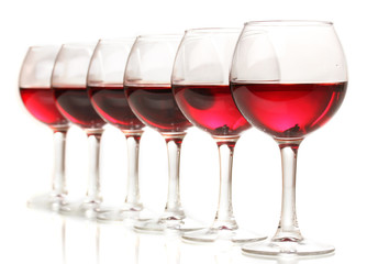 Wineglasses isolated on white