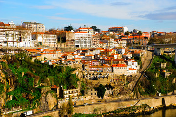 Fototapeta na wymiar Porto at river Douro bank