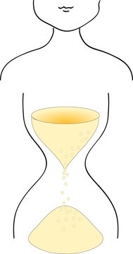 Woman silhouette with hourglass type of  shape