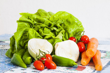 vegetables on the table