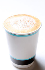 Paper Cup and Coffee close up