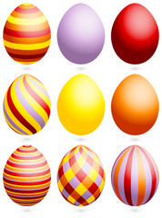 Set 9 Easter Eggs Pattern & Uni