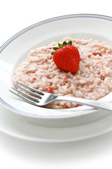 strawberry risotto, italian cuisine