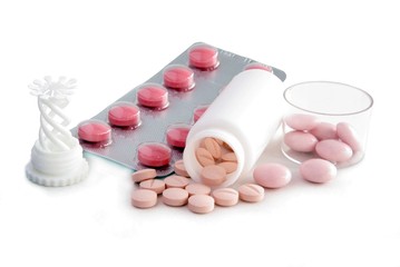 Obraz na płótnie Canvas pink medicines
