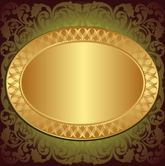 gold end brown background