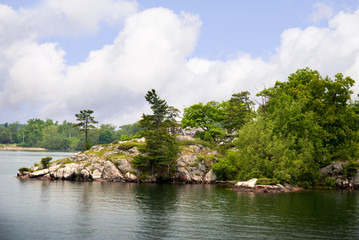 1000 islands in the St Lawrence River Seaway in Canada