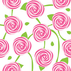 Seamless pattern of roses