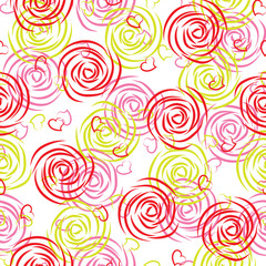 Seamless pattern of roses