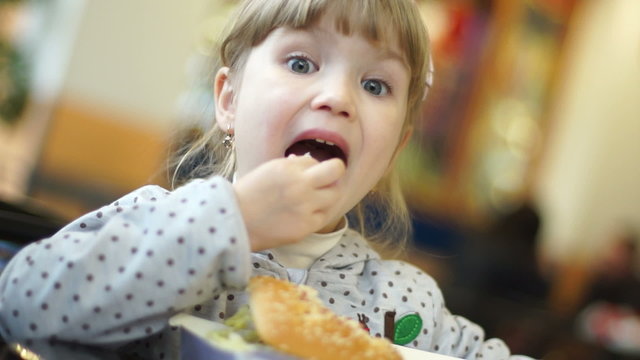 Girl Eating Big Burger