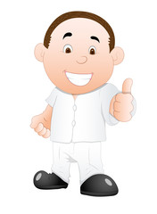 Cartoon Boy Giving Thumbs Up