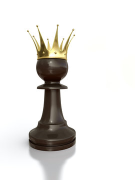 Black pawn king.
