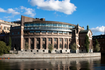 Naklejka premium Riksdagen (Swedish Parliament) in Stockholm.