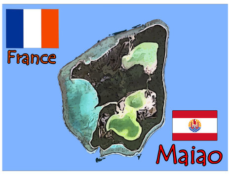 maiao island france map flag emblem