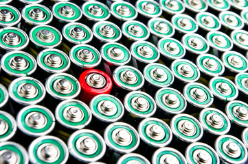 Row of  batteries