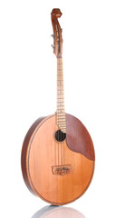 Naklejka premium Retro kobza- Ukrainian musical instrument isolated on white