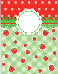 Strawberry background, vector
