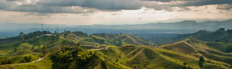 Fototapete Südamerika Panorama in der Kaffeedreieck-Region Kolumbiens