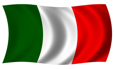 Obraz premium flag of Italy in wave