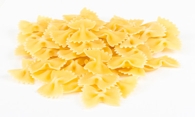 Farfalle pasta, isolated
