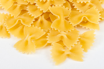 Farfalle pasta, isolated