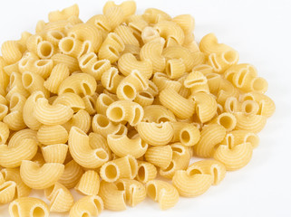 italian pasta (macaroni) isolated on white background