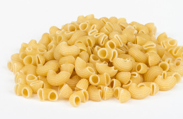 italian pasta (macaroni) isolated on white background