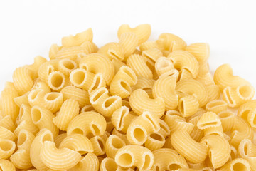 italian pasta (macaroni) isolated on white background