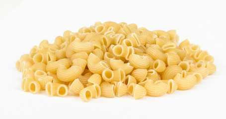 italian pasta (macaroni) isolated on white background