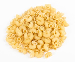 italian pasta (macaroni) isolated on white background
