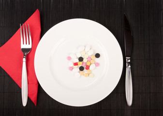 Porcelain plate isolated on a white