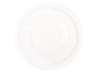 Porcelain plate isolated on a white