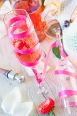 Champagne And Strawberry Celebration