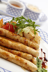 sausages and potatoes