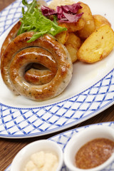 sausages and potatoes
