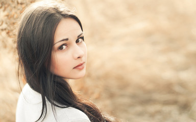 portrait of a beautiful brunette