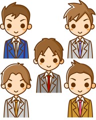 Fototapeta premium ビジネスマン 複数 イラスト