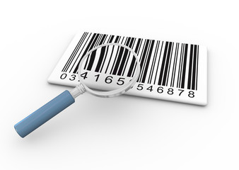 Barcode and magnifier