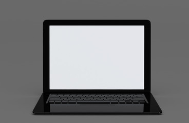 black stylish notebook in front view