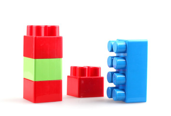 Naklejka premium Plastic building blocks