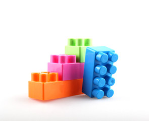 Naklejka premium Plastic building blocks
