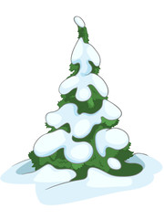 Cartoon Nature Tree Fir