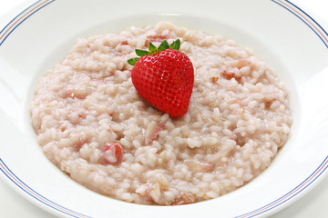 strawberry risotto, italian cuisine