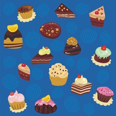 Seamless Desserts Pattern