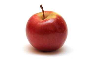 Red ripe apple isolated on a white background