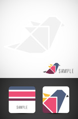 Vector bird icon design and business card templates