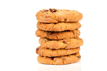 Fototapeta na wymiar oat cookies with white chocolate