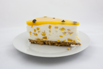 cake of peach and cream