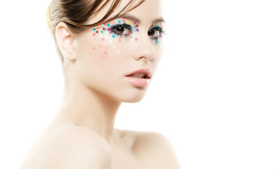 portrair of young beautyful woman with creative make up