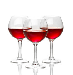 Wineglasses isolated on white