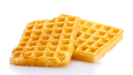 belgium waffles isolated on white